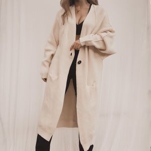 free people irreplaceable ivory duster cardigan